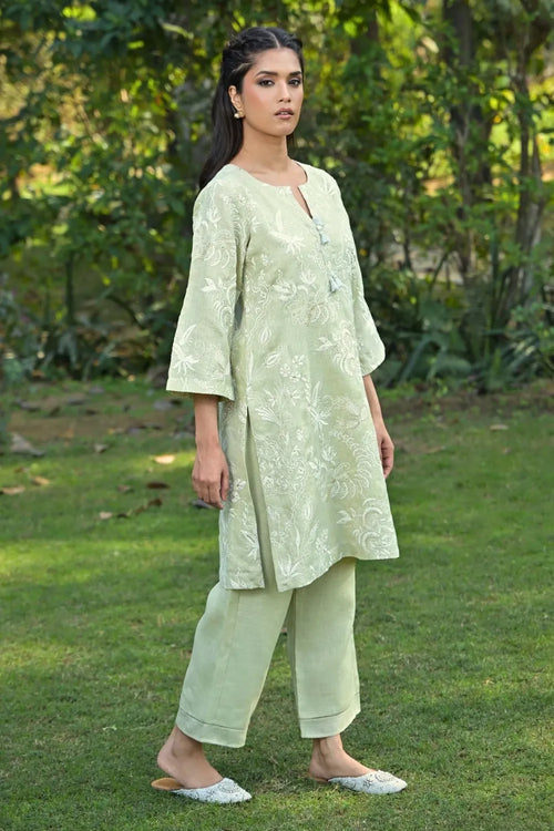 Green Linen Co-ord