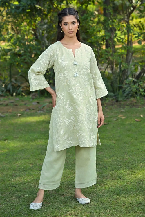 Green Linen Co-ord