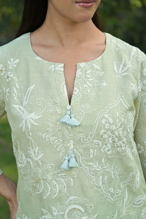 Green Linen Co-ord