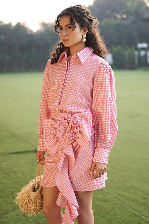 Pink Perla Skirt Set