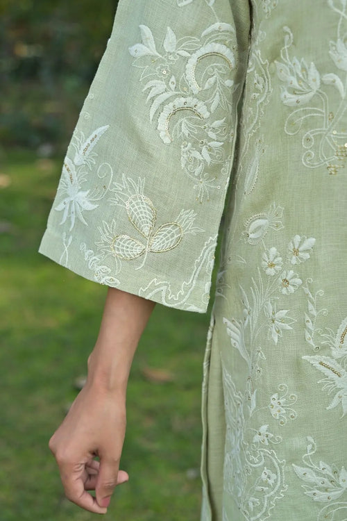 Green Linen Co-ord