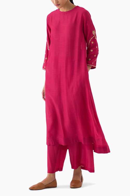 Ambily Rani Pink Kurta Set