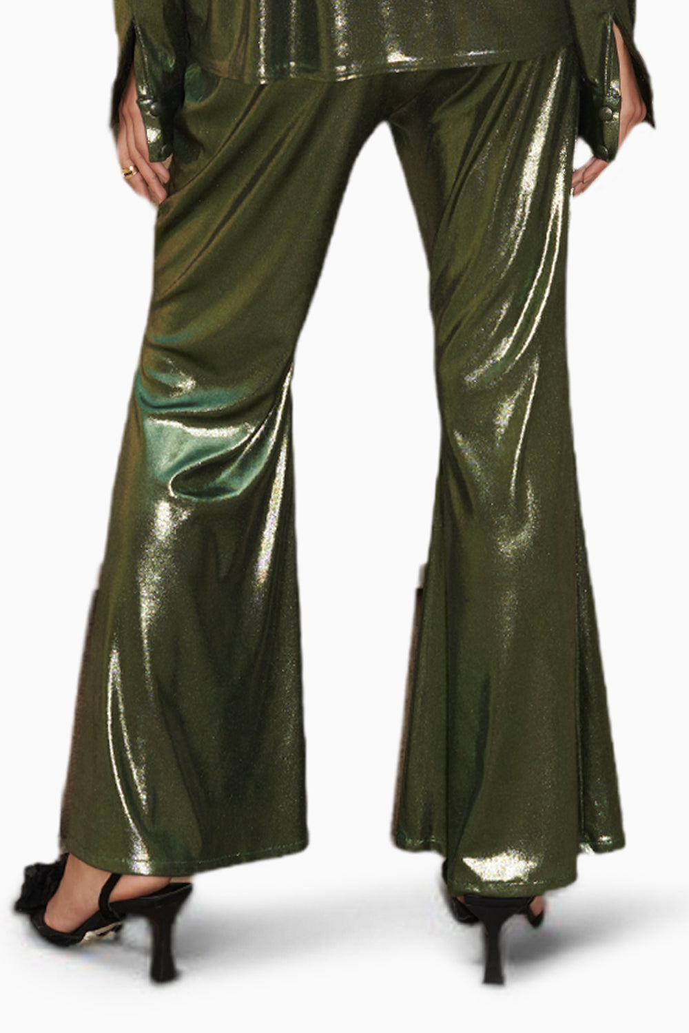 Metallic Green Pants