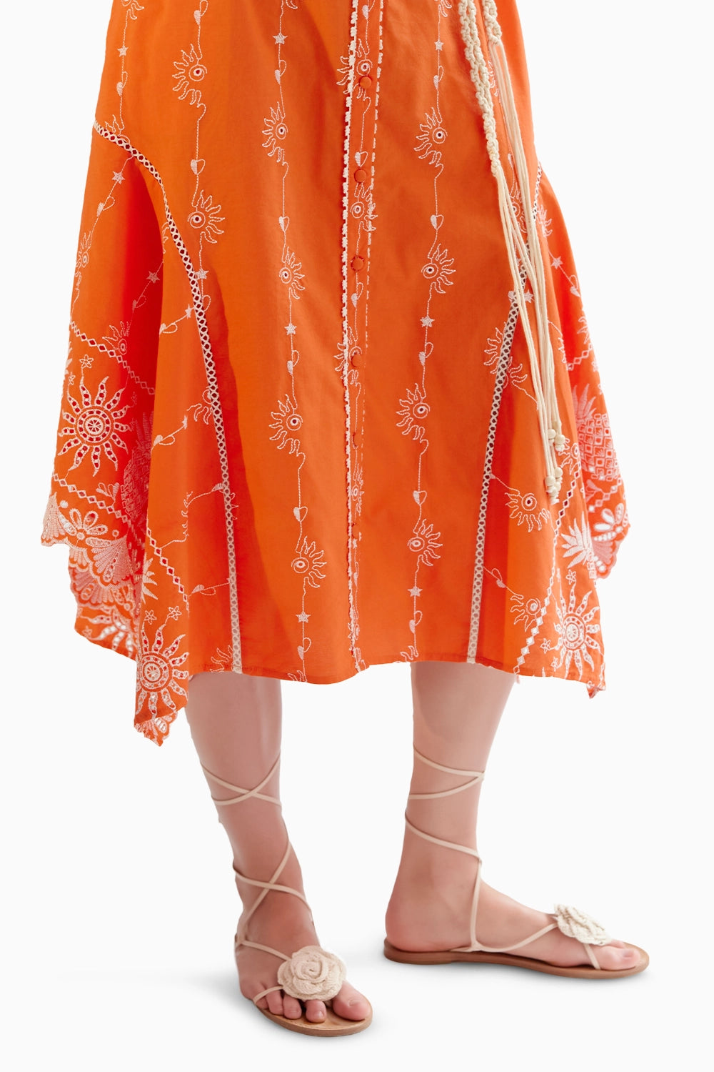 Alba Tangerine Maxi Dress