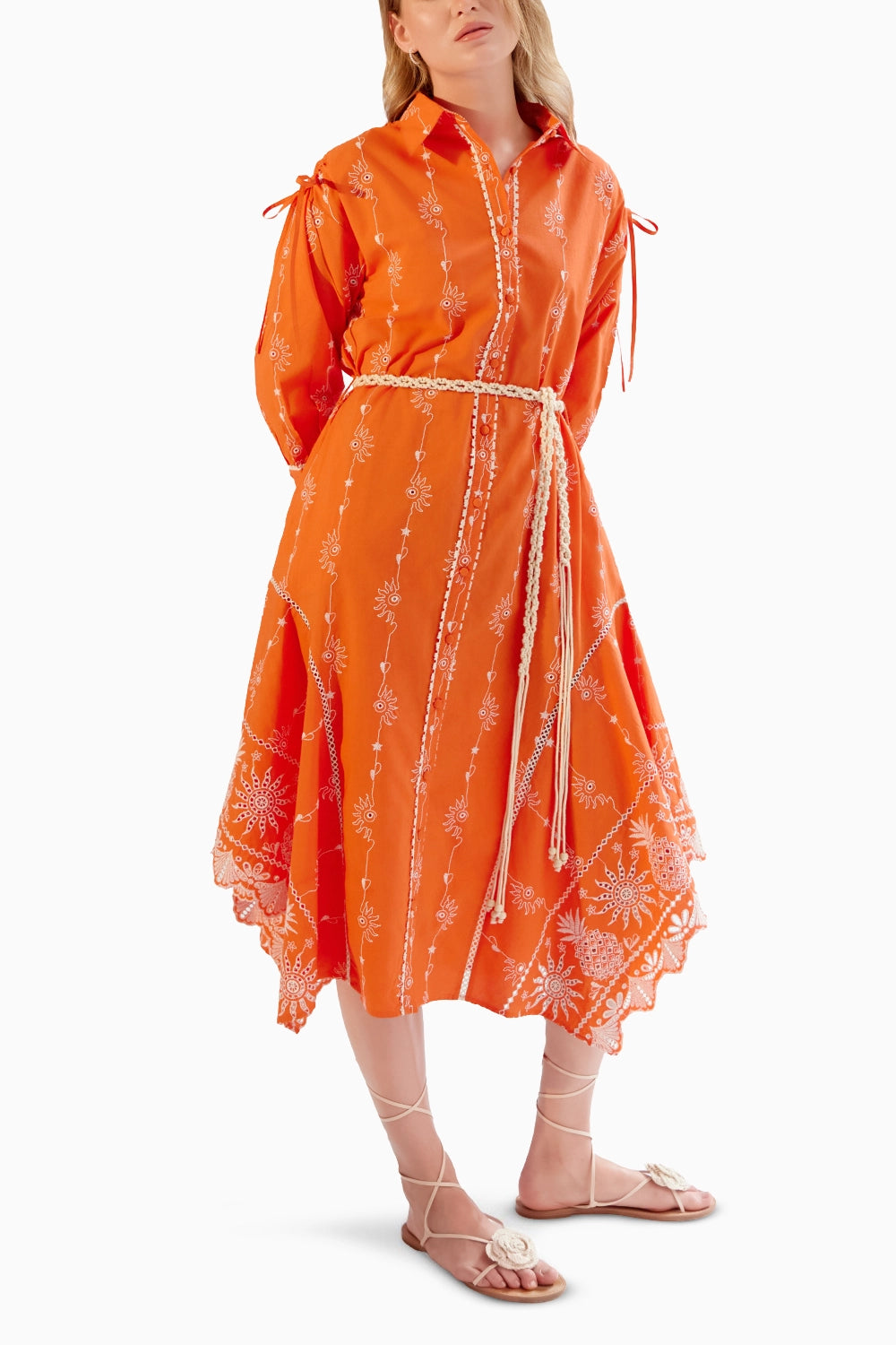 Alba Tangerine Maxi Dress