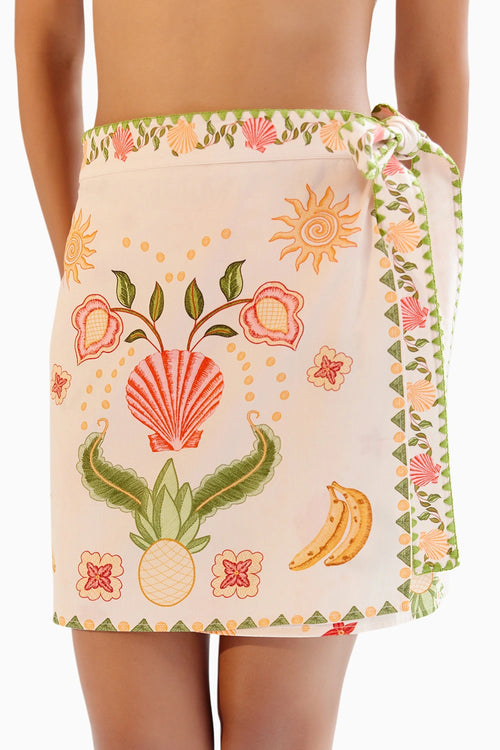 Seashell Ecru Wrap Me Round Skirt