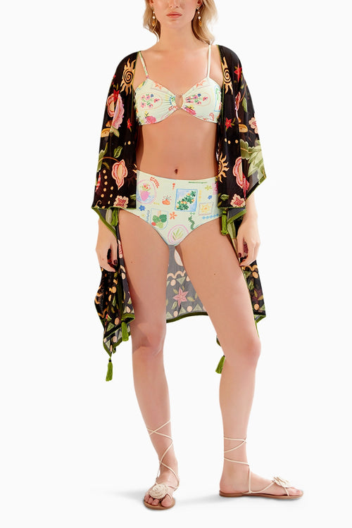 Seashell Black Long June Coverup
