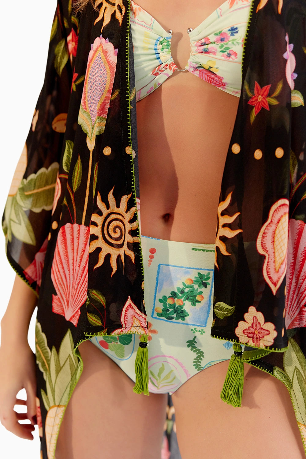 Seashell Black Long June Coverup