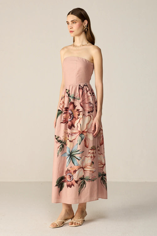 Pink Orelia Midi Dress