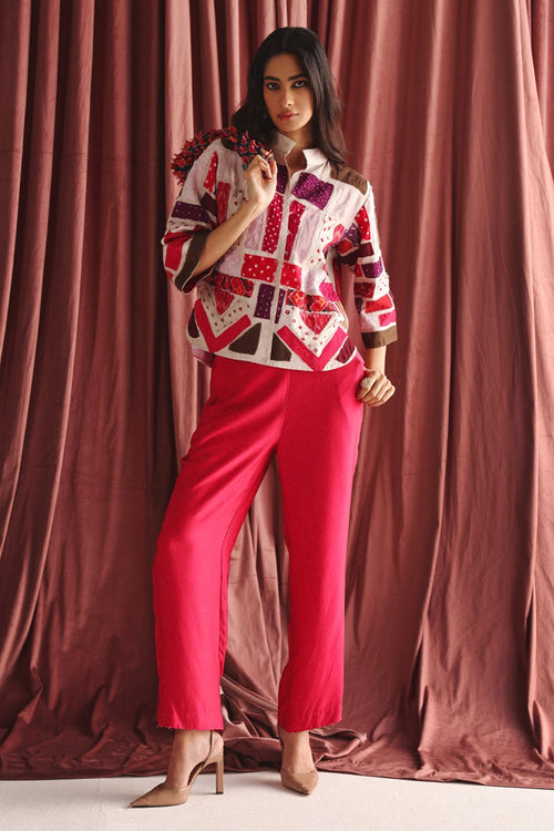 Multicolor Recycled Crop Jacket