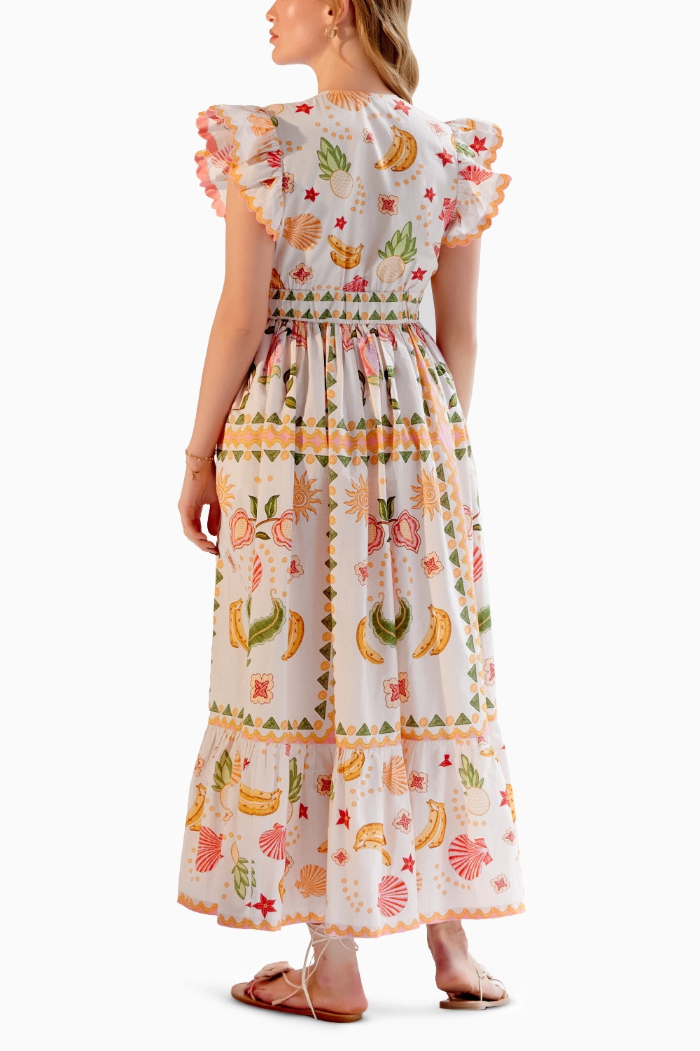 Estella Seashell Ecru Maxi Dress