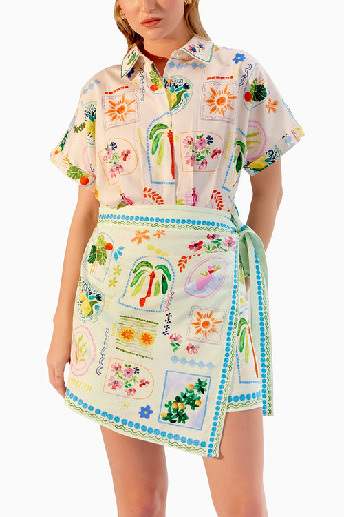 Kate Postcard Mini Dress