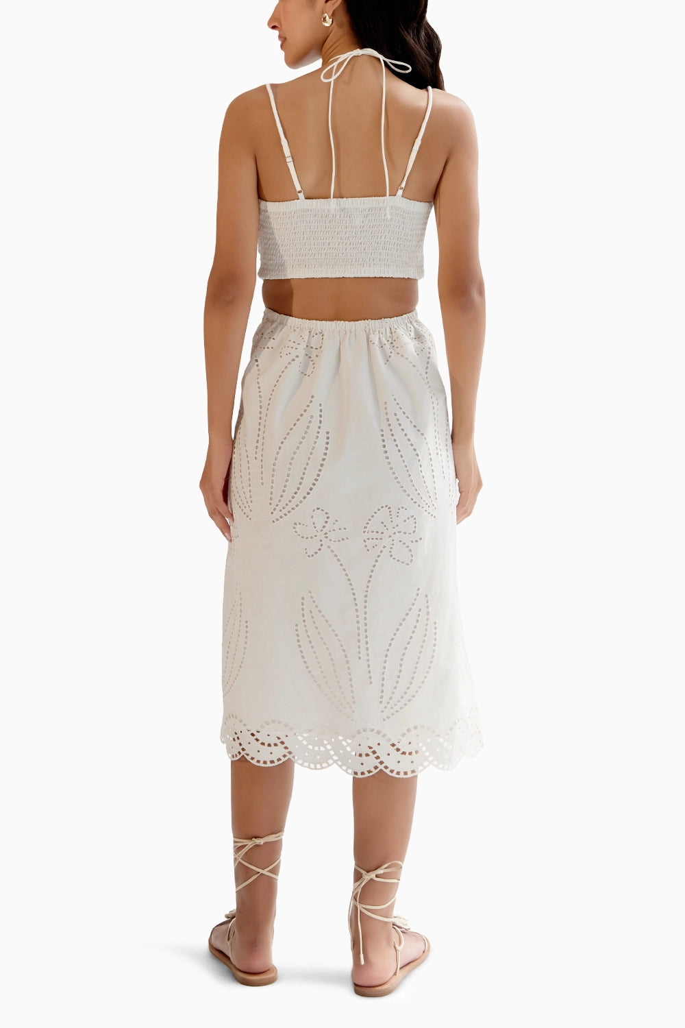 Ariel White Midi Dress