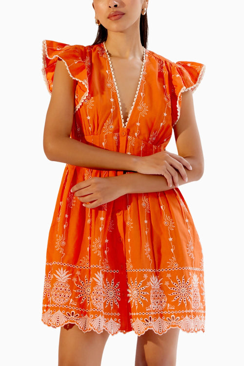 Estella Tangerine Mini Dress