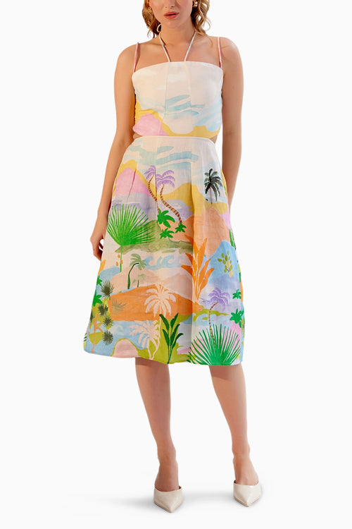 Ariel By the Sea Midi Dress