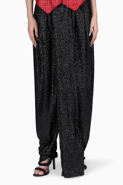 Black Sequin VG Dhoti
