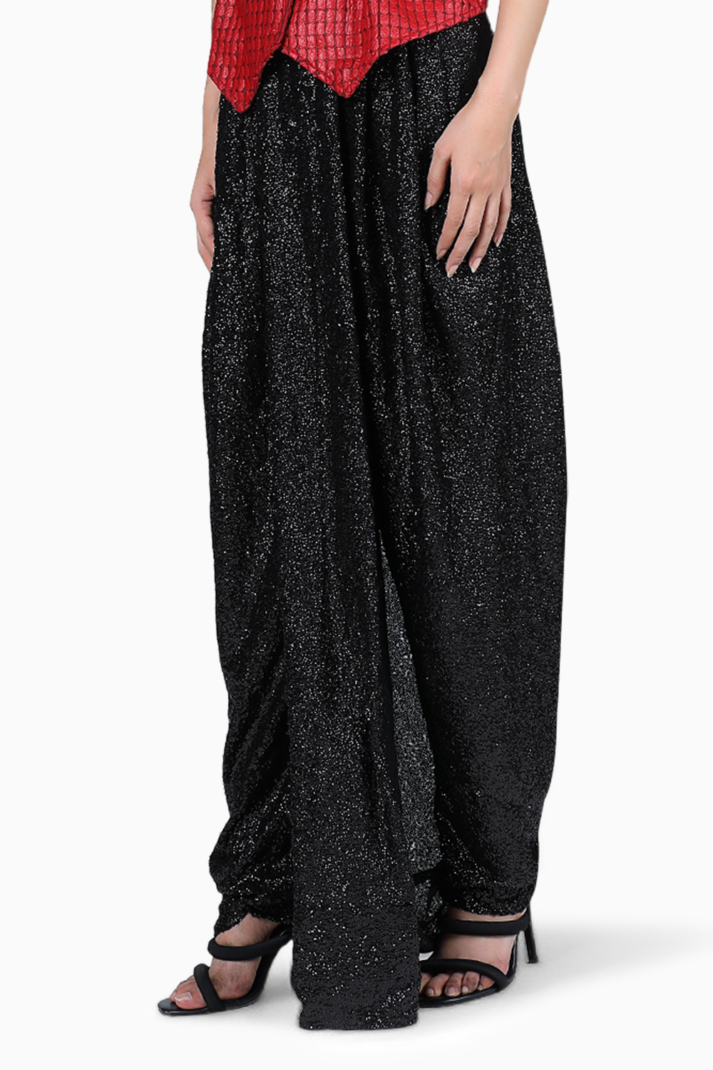 Black Sequin VG Dhoti