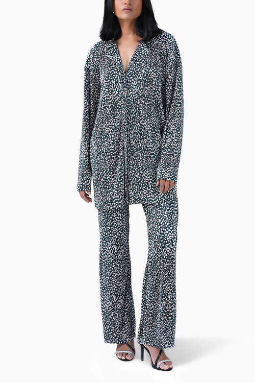 Forest Green Plisse Cloud Co-ord Set