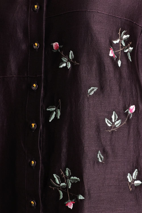 Lavender Pin Tuck Shirt and Pant with Slip