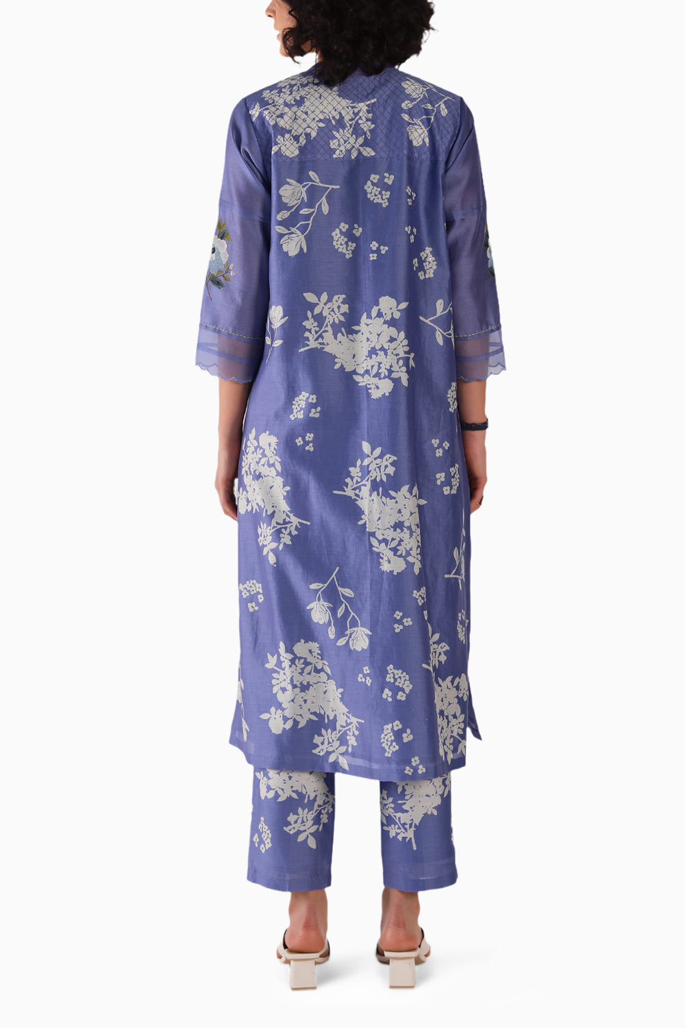 Discharge Yuri Print Tunic and Pant with Dupatta