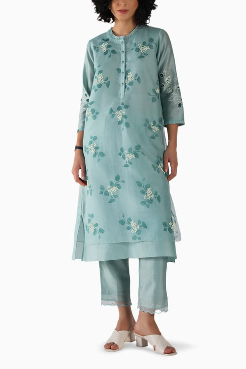 Block Print Mint Tunic and Pant
