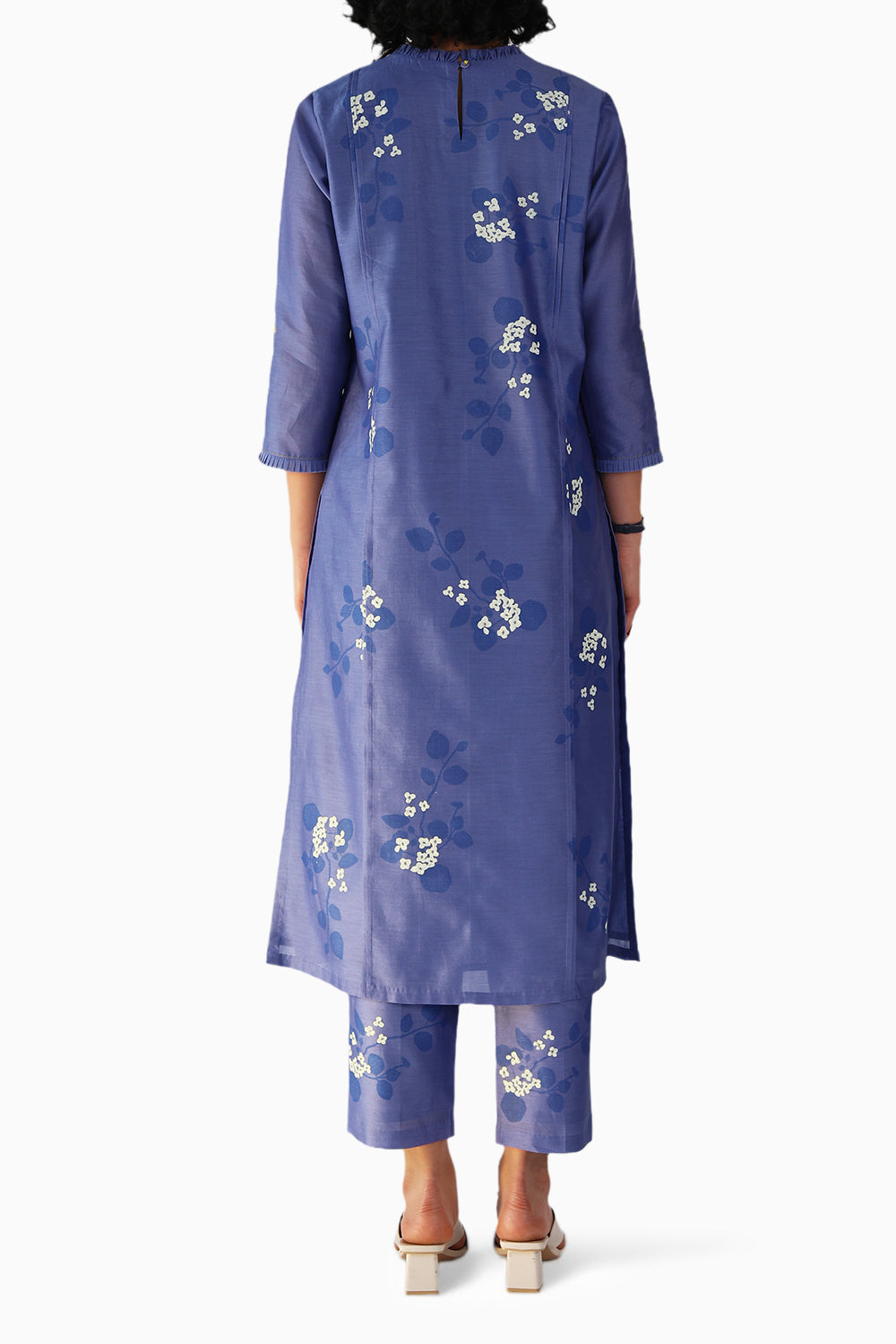 Sakura Print Twillight Tunic and Pant with Dupatta