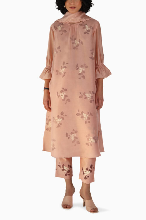 Old Rose Block Print Tunic and Pant