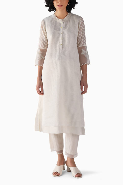 Embroidered Sleeved Tunic and Pant