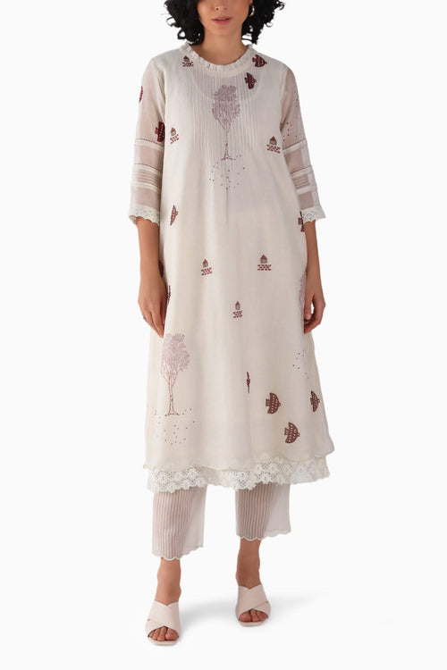 Block Print Ivory Tunic and Pant