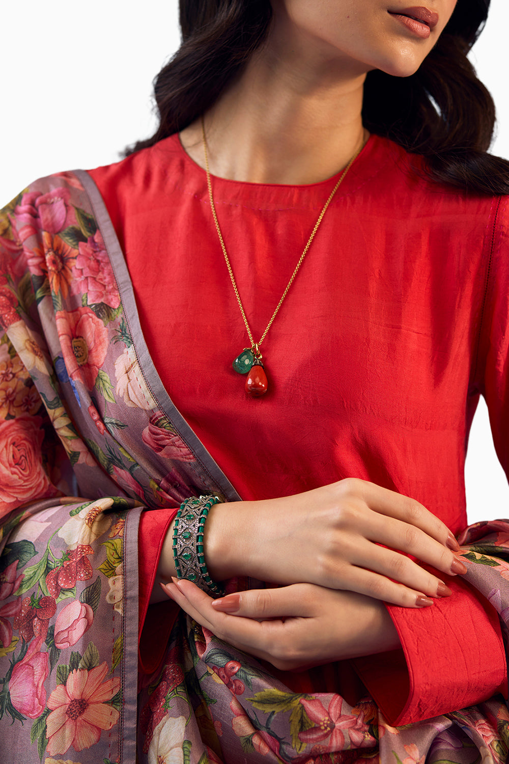 Vibrant Charm Scarlet Kurta Set