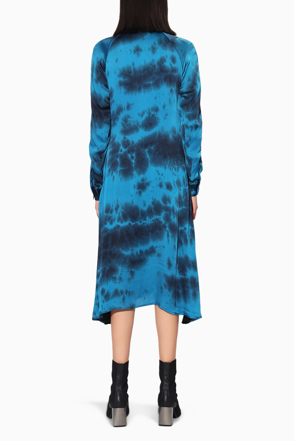 Blue Solaris Tie Dye Shirt Dress