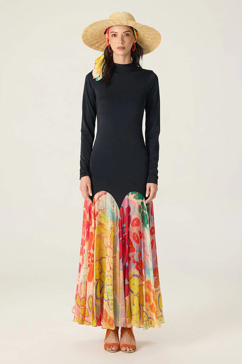 Black Multi Maeva Dress