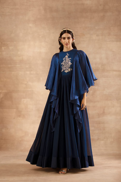 Purple Embroidered Anarkali
