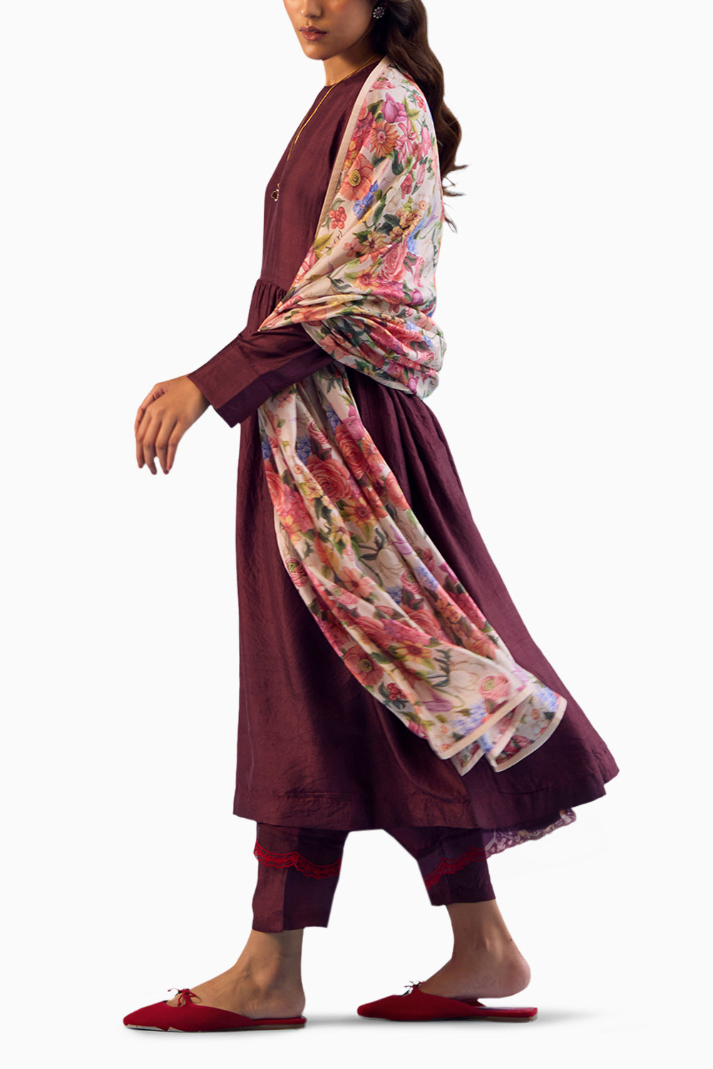 Vibrant Charm Burgundy Kurta Set