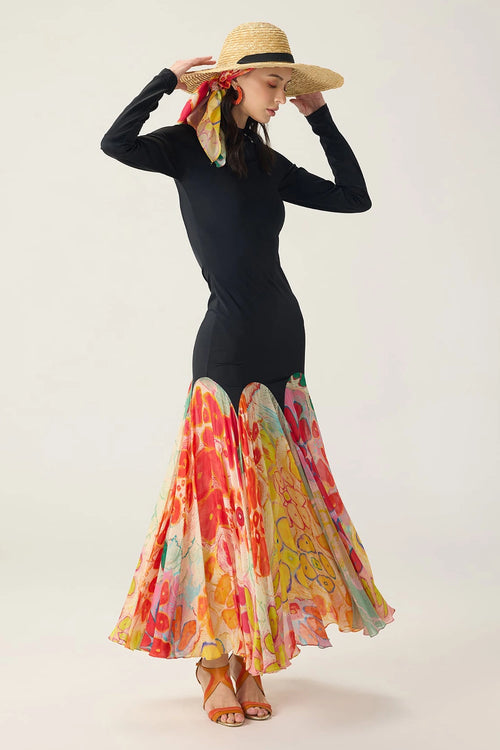 Black Multi Maeva Dress