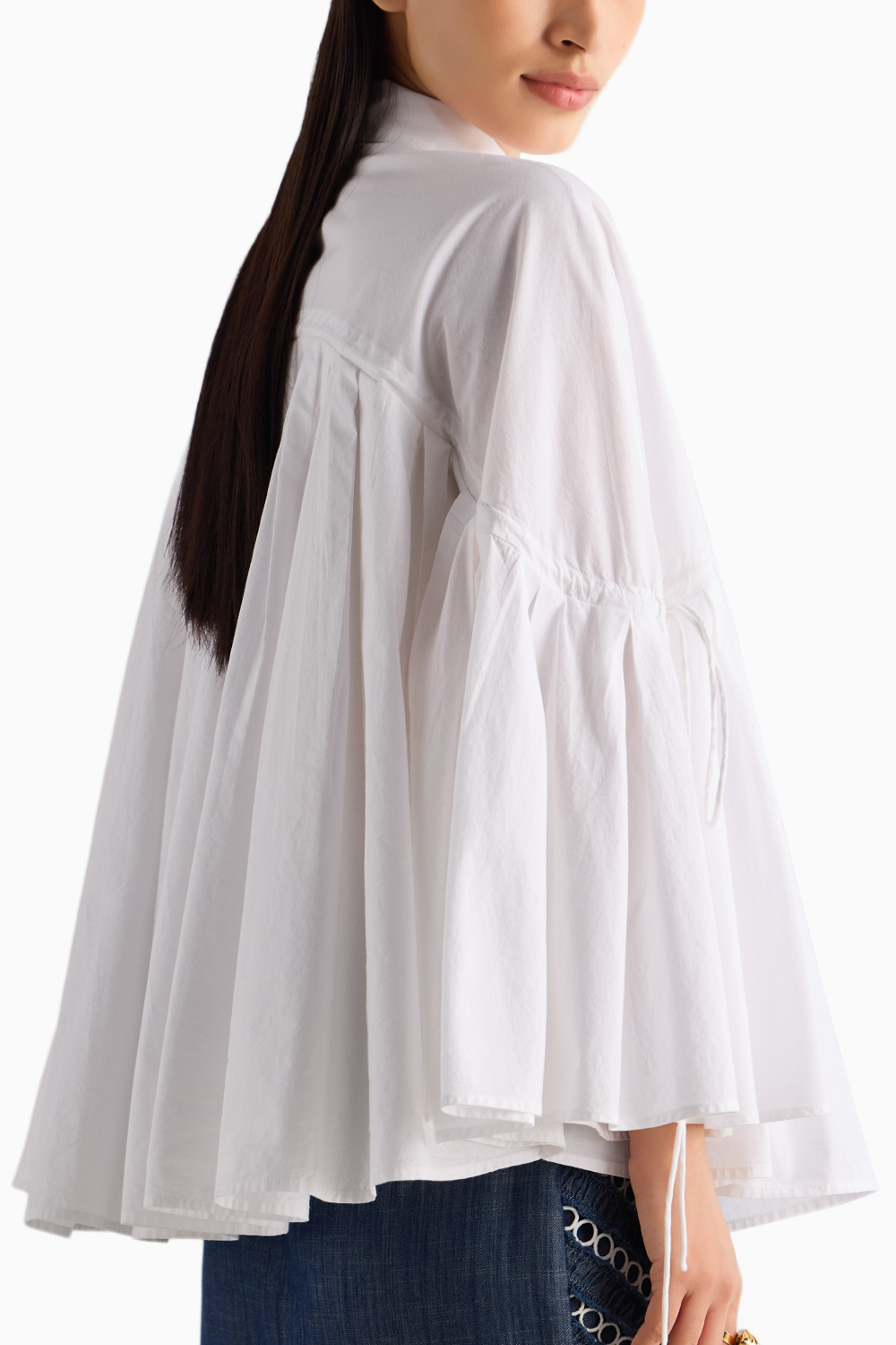 White Pleated Shirt