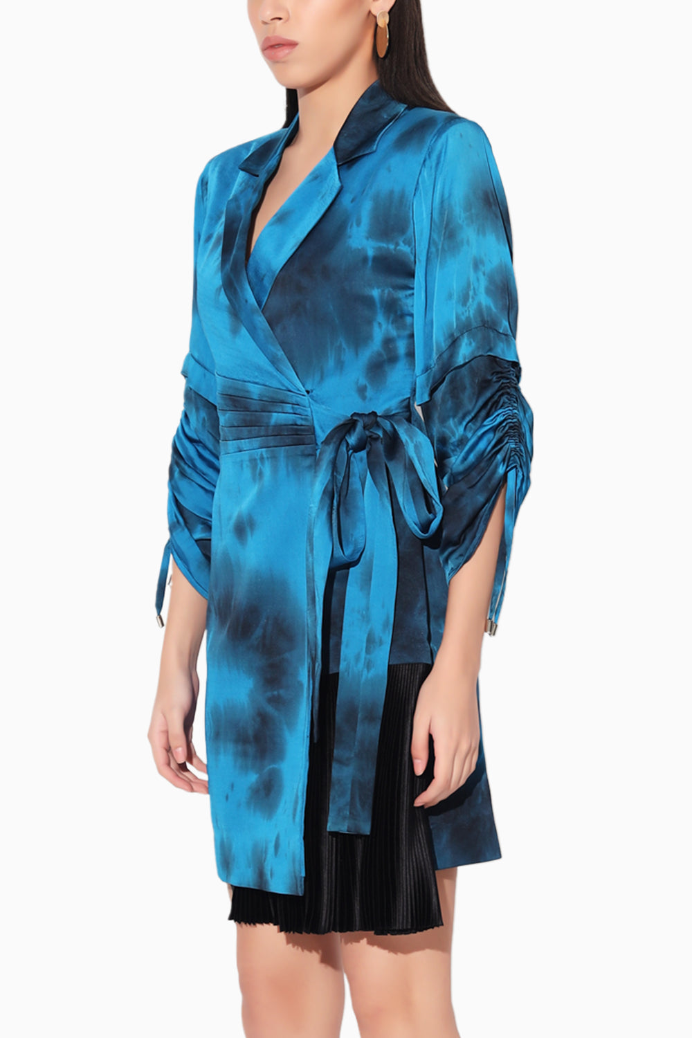 Blue Nebula Wrap Jacket Dress