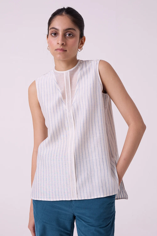 Sora Striped Handwoven Top