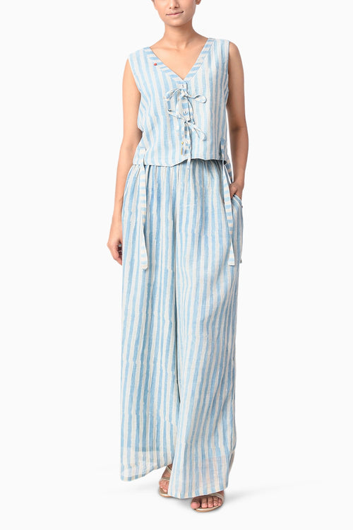 Vest Sky Shima Tama Co-ord Set