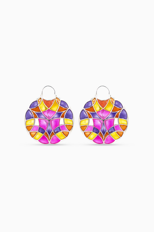 Pink Polychrome Hoops