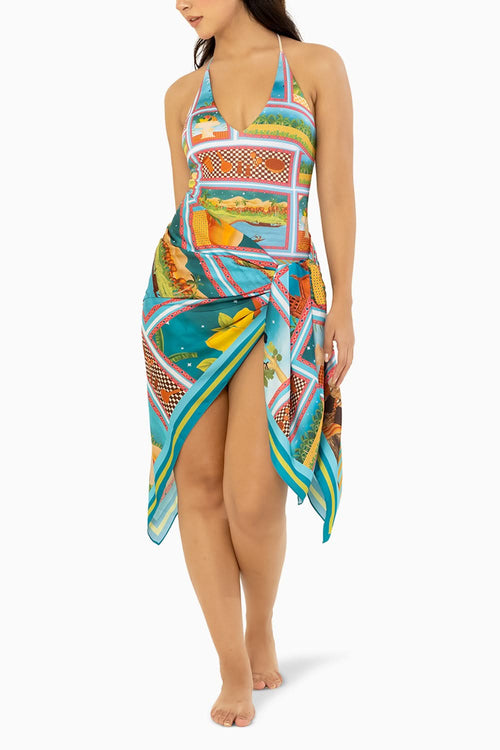Bb Odyssey Postcard Sarong