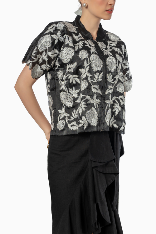 All Over Emberoidered Organza Top