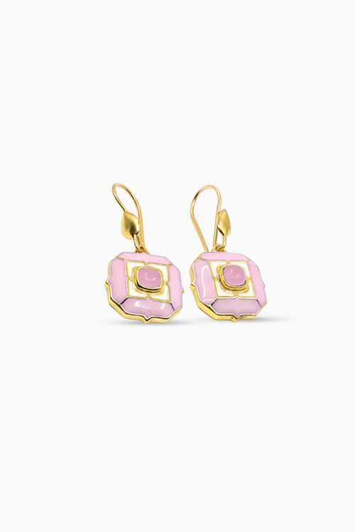 Cloudy Pink Sea Breeze Earrings