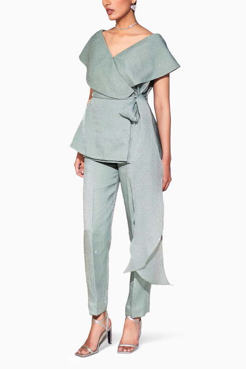 Sea Green High Tea Co-ord Set