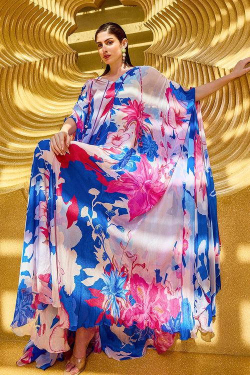 Floral Serenity V-Neck Kaftan