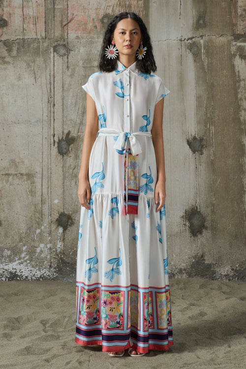 Blooming Edge Shirt Dress