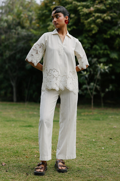 Cotton Bloom Applique Co-ord Set