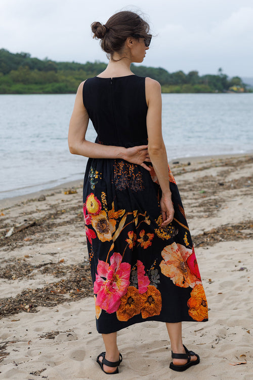 Midnight Blossom Corset Dress