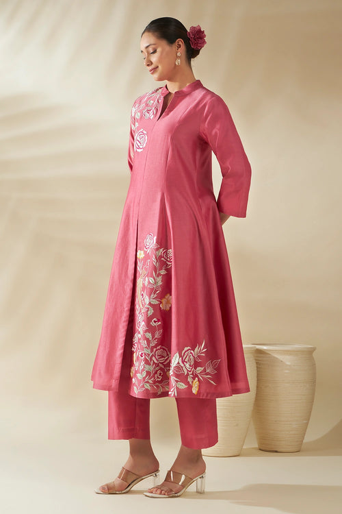 Pink Anarkali Set
