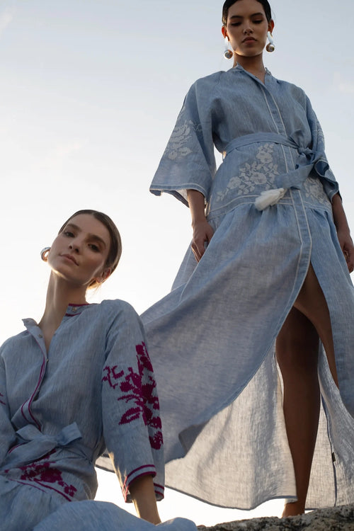 Light Denim Swan Dress